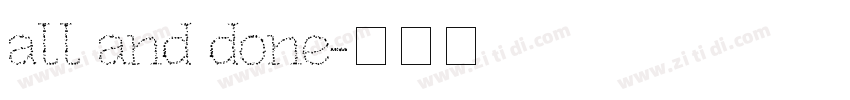 all and done字体转换